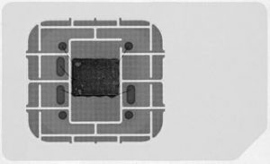 SIM-Karte im Röntgenbild