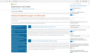 Erweiterte Einstellungen Microsoft Edge